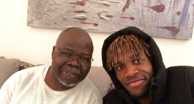 Wilfried Zaha with his father.